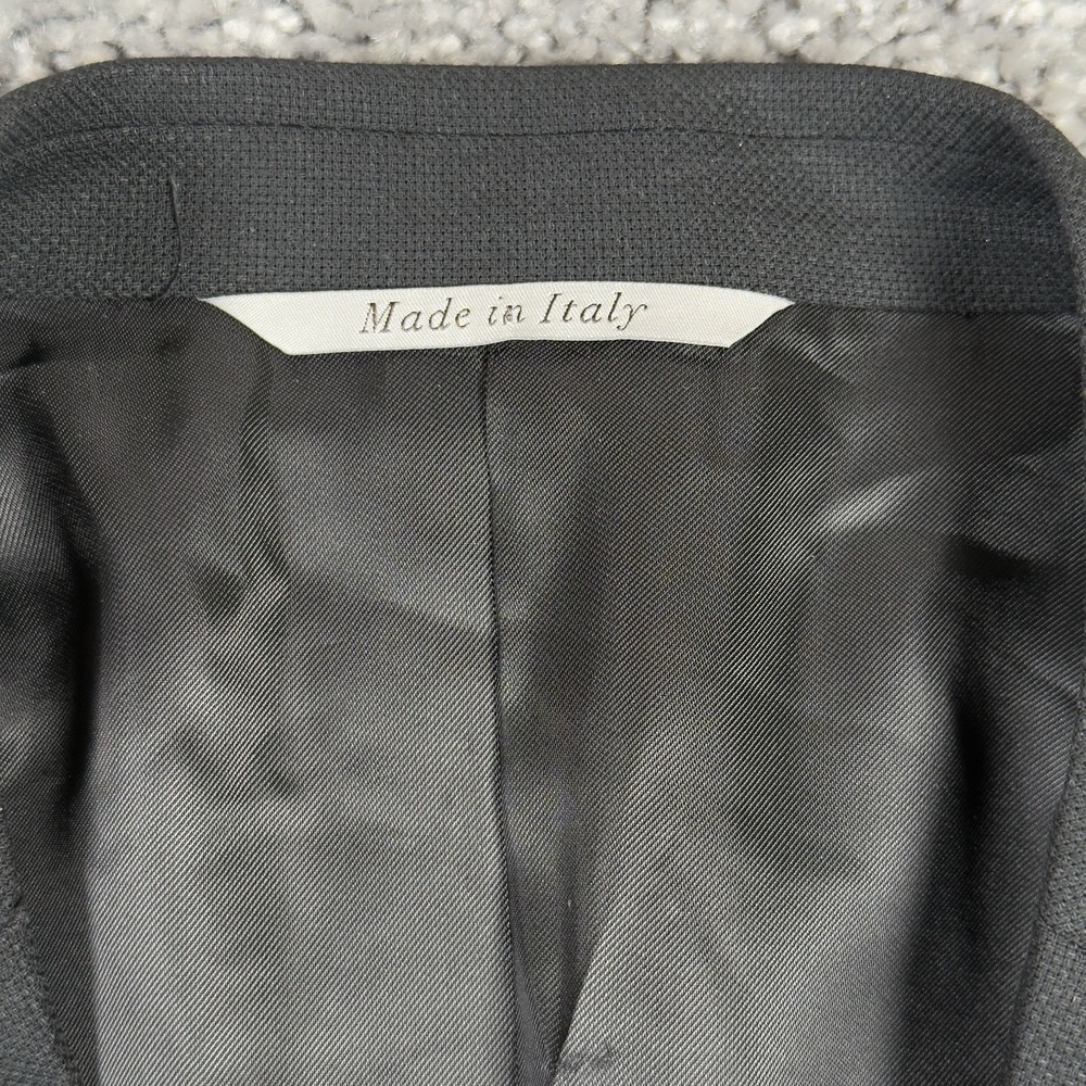 $1,545 CANALI TRAVEL WATER RESISTANT Black Wool Blazer 38 (EU 46) Tacking Stitch - Picture 4 of 16